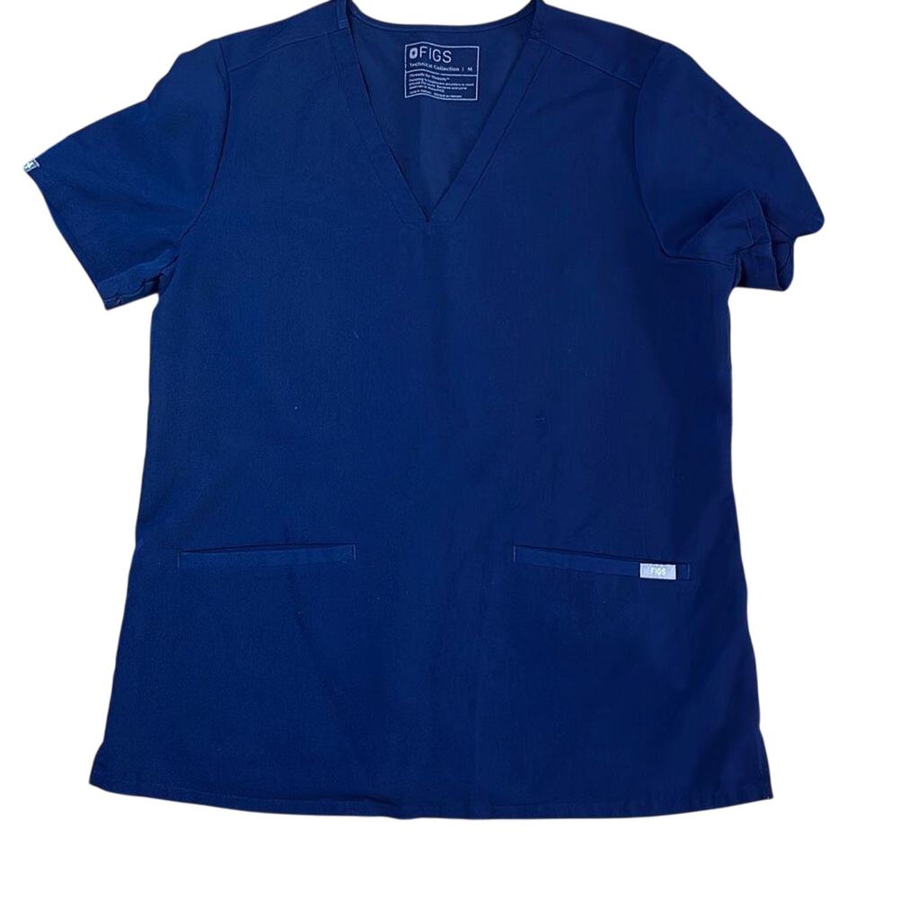 Figs Casma Three-Pocket scrub top NAVY Medium‎
